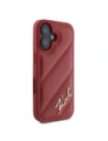 Hurtownia GSM - Karl Lagerfeld KLHCP16SPQDSMGR Apple iPhone 16 Hartschale gestepptes Signature rot - KLD21746 - {ean13} - Hurt