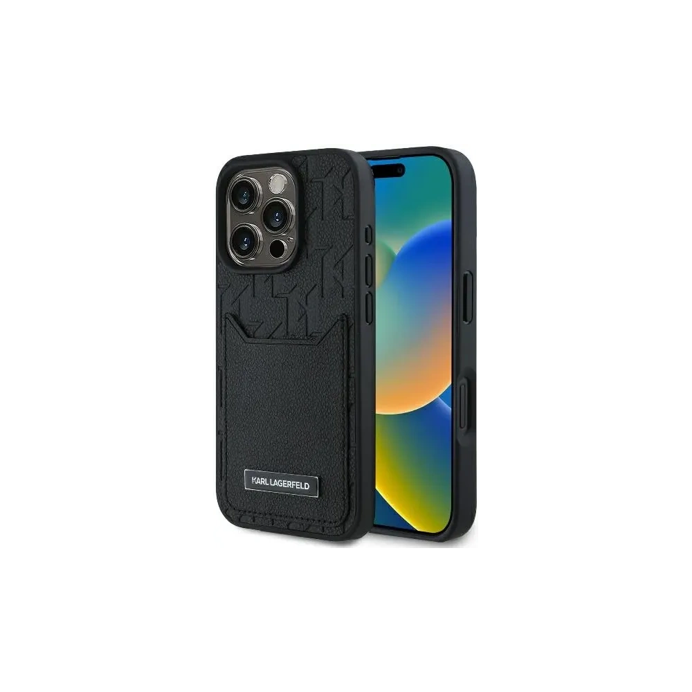 Hurtownia GSM - Etui Karl Lagerfeld KLHCP16XPGKHPRPK Apple iPhone 16 Pro Max hardcase Cardslots Monogram czarny/black - KLD21747 - {ean13} - Hurt
