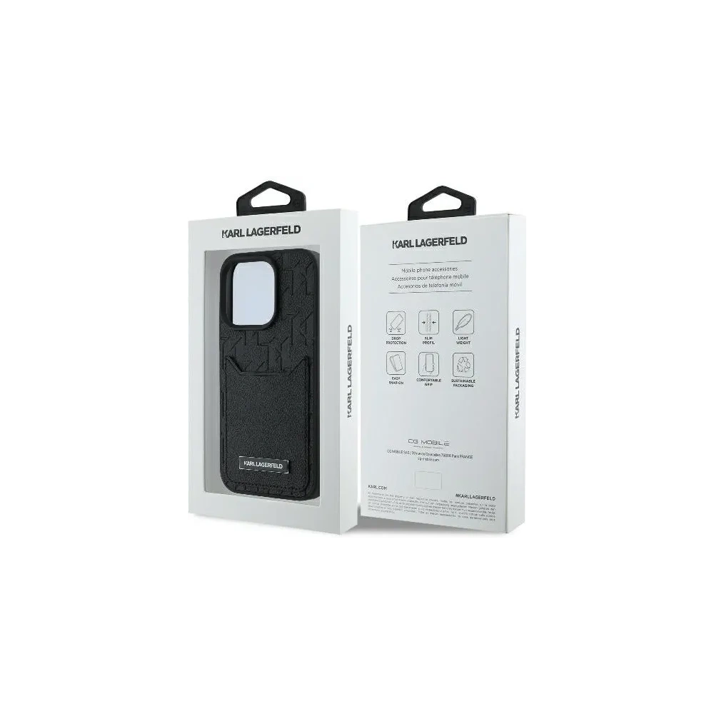 Hurtownia GSM - Etui Karl Lagerfeld KLHCP16XPGKHPRPK Apple iPhone 16 Pro Max hardcase Cardslots Monogram czarny/black - KLD21747 - {ean13} - Hurt