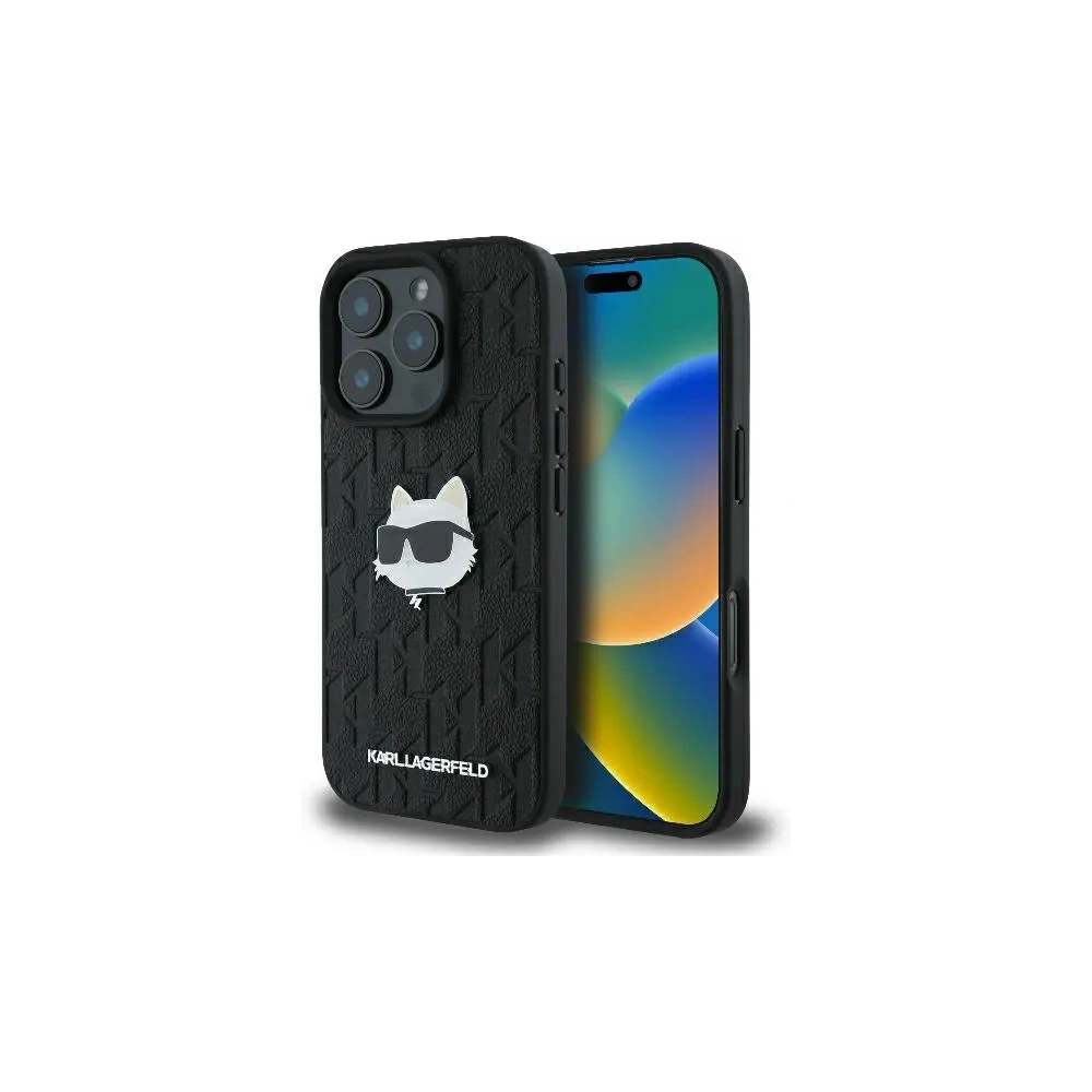Hurtownia GSM - Etui Karl Lagerfeld KLHCP16XPGKLCHPK Apple iPhone 16 Pro Max hardcase Monogram Choupette Head Pin černý/black - KLD21748 - {ean13} - Hurt