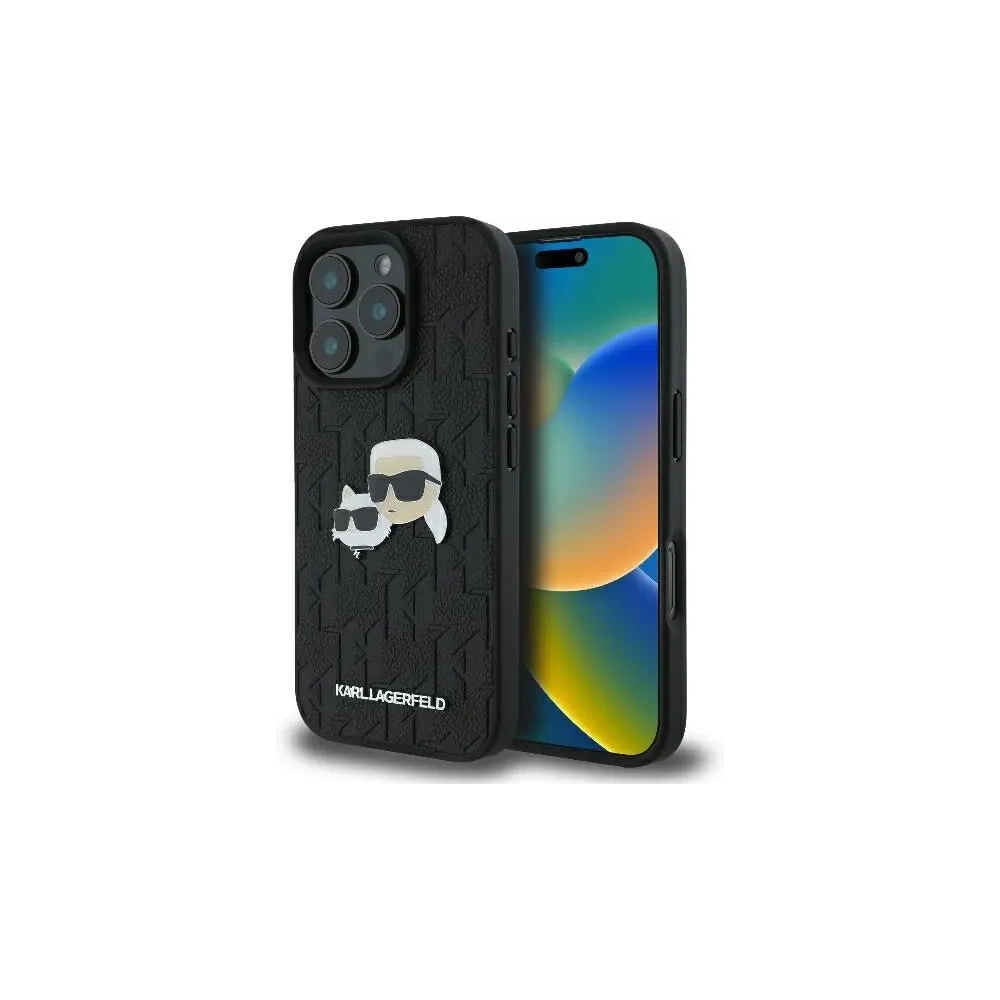 Hurtownia GSM - Etui Karl Lagerfeld KLHCP16XPGKLKCPK Apple iPhone 16 Pro Max hardcase Monogram Karl&Chaoupette Head Pin černý/black - KLD21749 - {ean13} - Hurt
