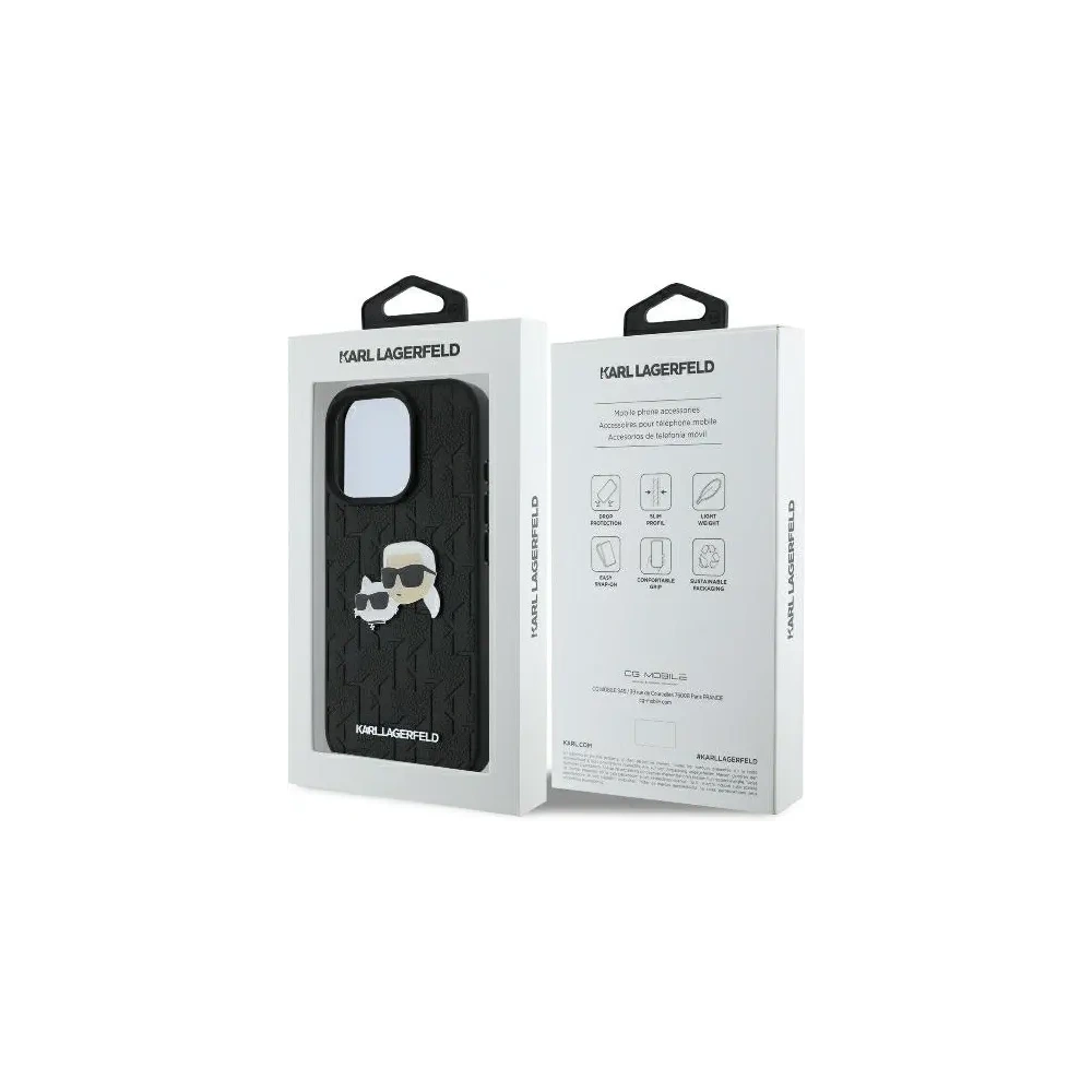 Hurtownia GSM - Etui Karl Lagerfeld KLHCP16XPGKLKCPK Apple iPhone 16 Pro Max hardcase Monogram Karl&Chaoupette Head Pin černý/black - KLD21749 - {ean13} - Hurt