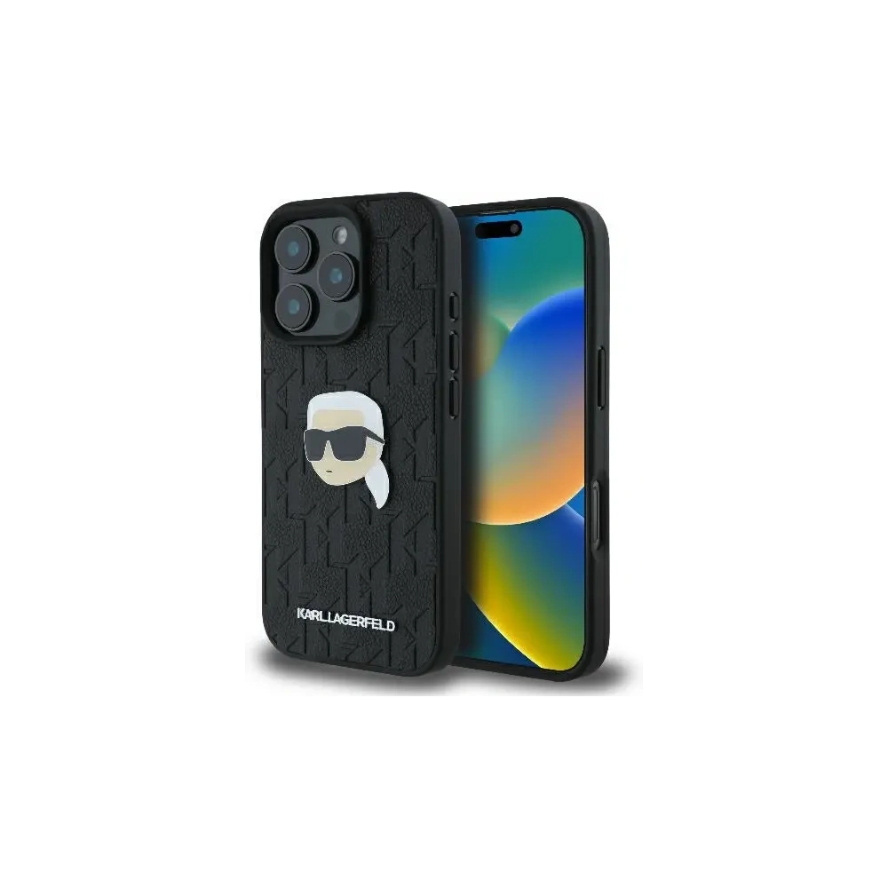 Hurtownia GSM - Etui Karl Lagerfeld KLHCP16XPGKLKIPK Apple iPhone 16 Pro Max hardcase Monogram Karl Head Pin czarny/black - KLD21750 - {ean13} - Hurt
