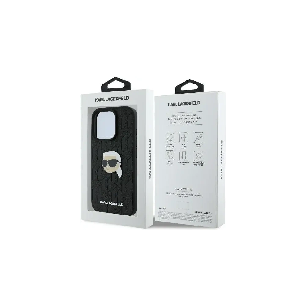 Hurtownia GSM - Etui Karl Lagerfeld KLHCP16XPGKLKIPK Apple iPhone 16 Pro Max hardcase Monogram Karl Head Pin czarny/black - KLD21750 - {ean13} - Hurt