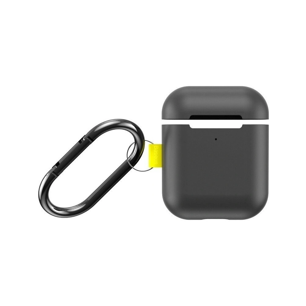 Wholesale Baseus Let's go Woven Label Hook Protective Case For Apple AirPods 1/2 Generation grey&yellow - BSU1218GRY - {ean13} - Hurt