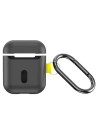 Wholesale Baseus Let's go Woven Label Hook Protective Case For Apple AirPods 1/2 Generation grey&yellow - BSU1218GRY - {ean13} - Hurt