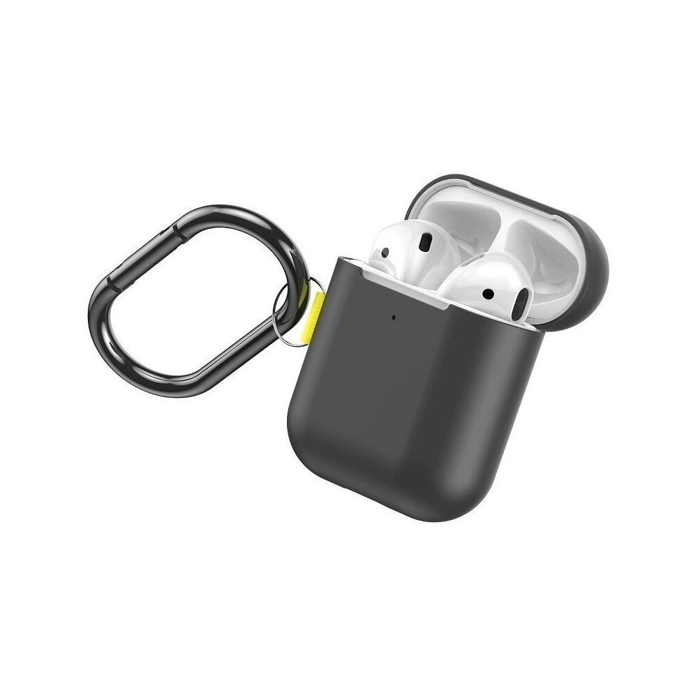Wholesale Baseus Let's go Woven Label Hook Protective Case For Apple AirPods 1/2 Generation grey&yellow - BSU1218GRY - {ean13} - Hurt