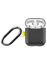 Wholesale Baseus Let's go Woven Label Hook Protective Case For Apple AirPods 1/2 Generation grey&yellow - BSU1218GRY - {ean13} - Hurt