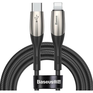 Kabel USB-C do Lightning PD Baseus Horizontal, Power Delivery, dioda LED, 2m (czarny)