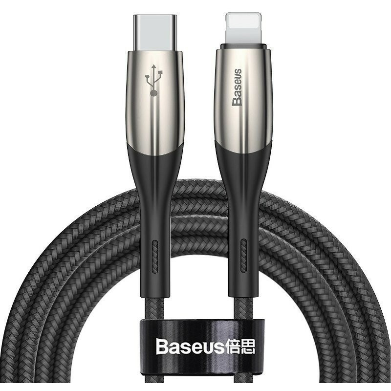 Hurtownia Baseus - 6953156214798 - BSU1219BLK - Kabel USB-C do Lightning PD Baseus Horizontal, Power Delivery, dioda LED, 2m (czarny) - B2B homescreen