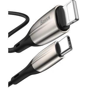 Kabel USB-C do Lightning PD Baseus Horizontal, Power Delivery, dioda LED, 2m (czarny)