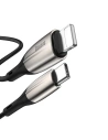 Hurtownia GSM - Cablu USB-C la Lightning PD Baseus Orizontal, Power Delivery, LED, 2m (negru) - BSU1219BLK - {ean13} - Hurt