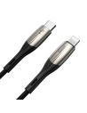 Hurtownia GSM - Cablu USB-C la Lightning PD Baseus Orizontal, Power Delivery, LED, 2m (negru) - BSU1219BLK - {ean13} - Hurt