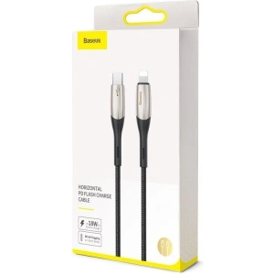Kabel USB-C do Lightning PD Baseus Horizontal, Power Delivery, dioda LED, 2m (czarny)