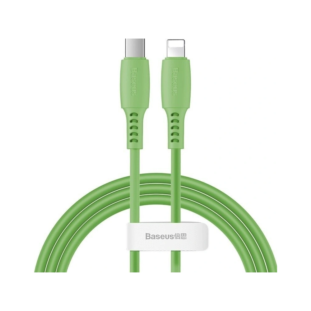 Hurtownia GSM - Kabel USB-C la Lightning Baseus Colorat, PD, 18W, 1.2m (verde) - BSU1220GRN - {ean13} - Hurt