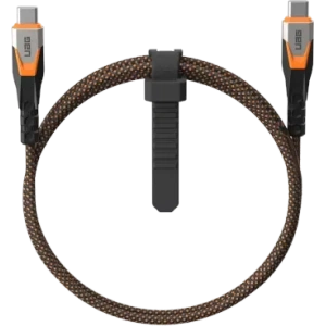 Hurtownia GSM - Kabel UAG Urban Armor Gear SRGE USB-C / USB-C, USB 3.2 Gen2 240W, 20Gbps, 75cm (black/orange) - UAG1444 - {ean13} - Hurt