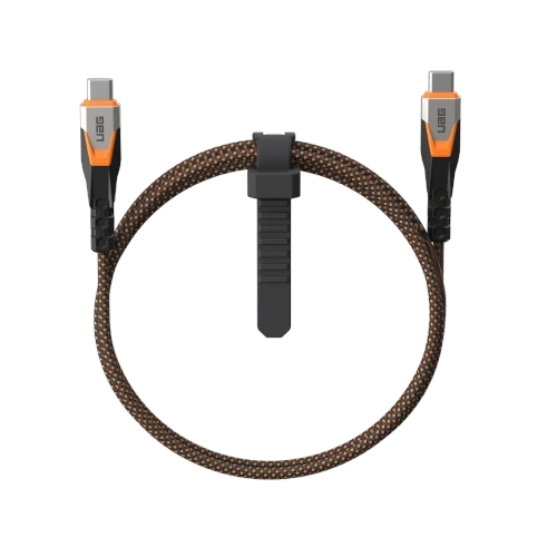 Kabel UAG Urban Armor Gear SRGE USB-C / USB-C, USB 3.2 Gen2 240W, 20Gbps, 75cm (black/orange)