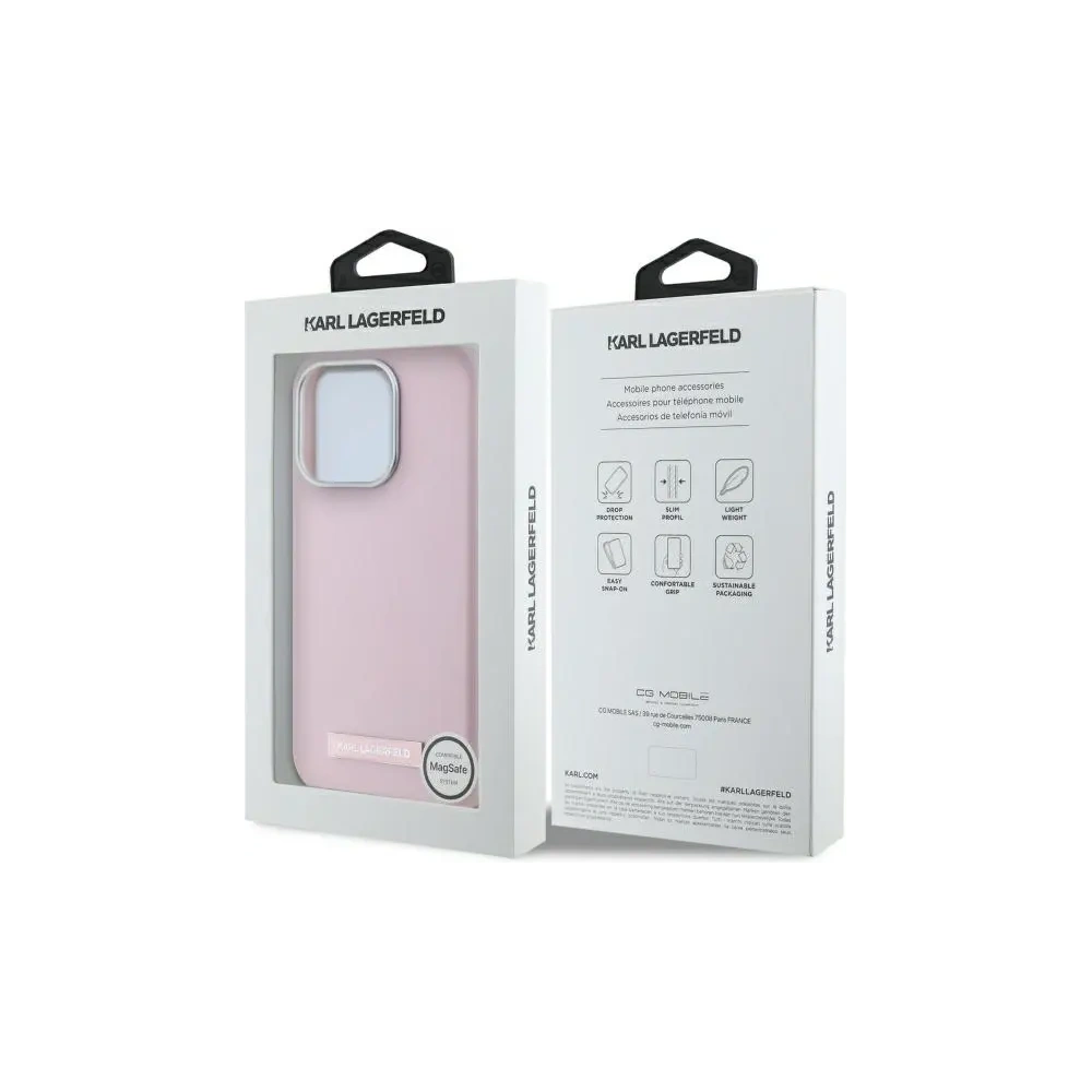 Hurtownia GSM - Etui Karl Lagerfeld KLHMP15XPGMSRPP Apple iPhone 15 Pro Max hardcase FW Metal Plate MagSafe růžový/pink - KLD21752 - {ean13} - Hurt
