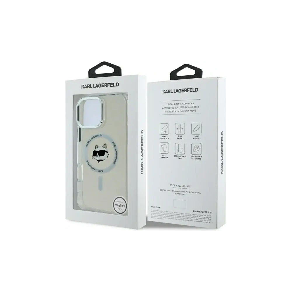 Wholesale Karl Lagerfeld KLHMP16LHLSCHH Apple iPhone 16 Pro hardcase IML Metal Choupette Head MagSafe white - KLD21753 - {ean13} - Hurt
