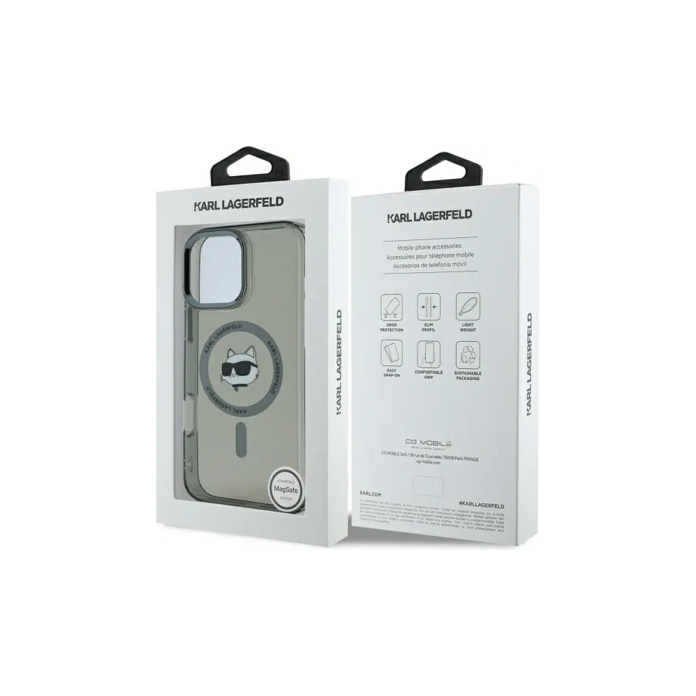 Hurtownia GSM - Etui Karl Lagerfeld KLHMP16LHLSCHK Apple iPhone 16 Pro hardcase IML Metal Choupette Head MagSafe czarny/black - KLD21754 - {ean13} - Hurt