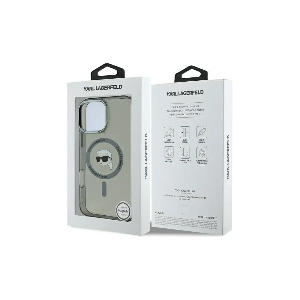 Hurtownia GSM - Karl Lagerfeld KLHMP16LHLSKIK Apple iPhone 16 Pro Hardcase IML Metall Karl Kopf MagSafe schwarz - KLD21756 - {ean13} - Hurt