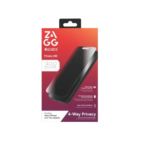 Szkło prywatyzujące ZAGG InvisibleShield Glass Elite Privacy 360 Apple iPhone 16 Pro