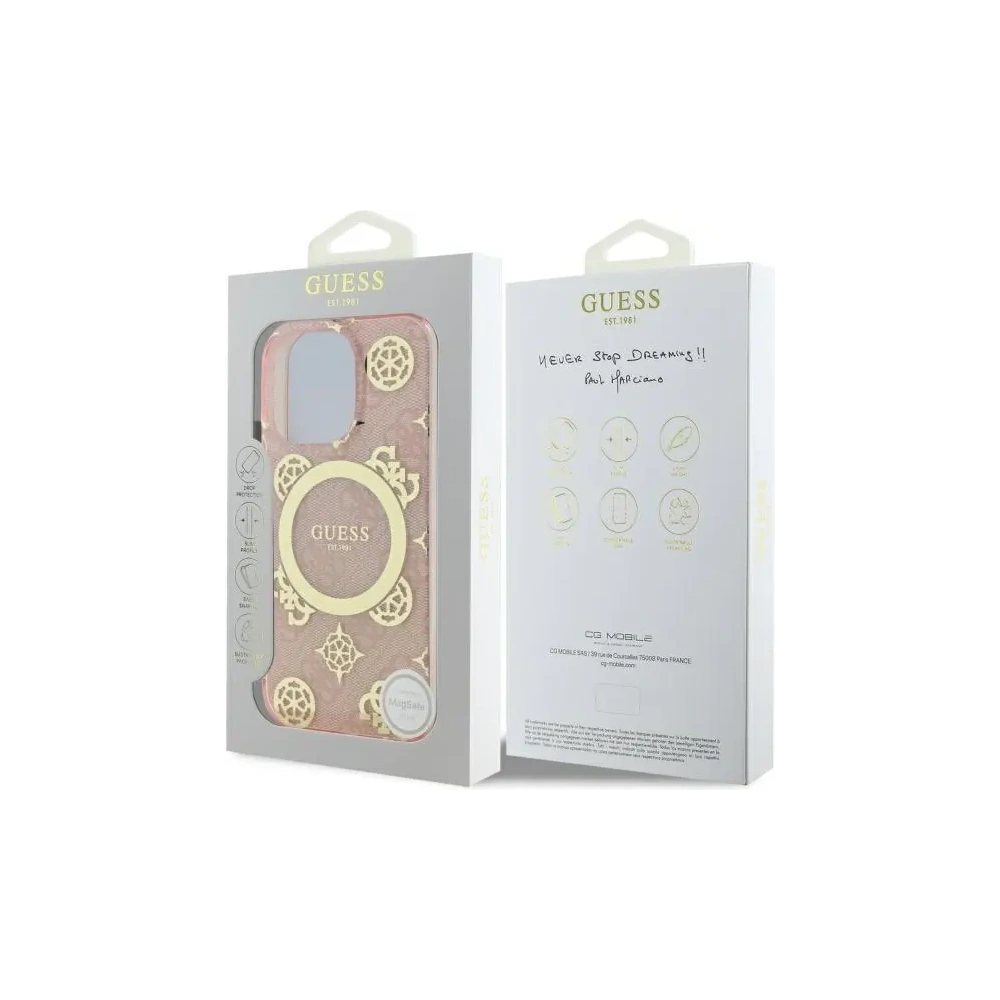 Wholesale Guess GUHMP16LH4PYEEP Apple iPhone 16 Pro hardcase IML Peony On 4G Background MagSafe pink - GUE3653 - {ean13} - Hurt