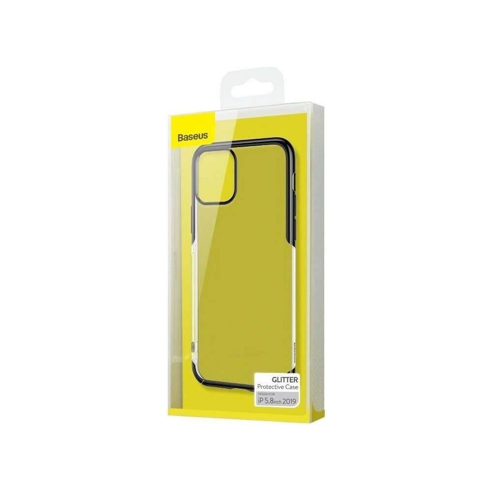 Hurtownia GSM - Przezroczyste etui ochronne Baseus Glitter Case do iPhone 11 Pro 5,8 (czarne) - BSU1228BLK - {ean13} - Hurt