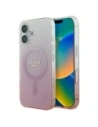 Guess GUHMP16SHGRCELP Apple iPhone 16 hardcase IML Glitter Gradient MagSafe pink