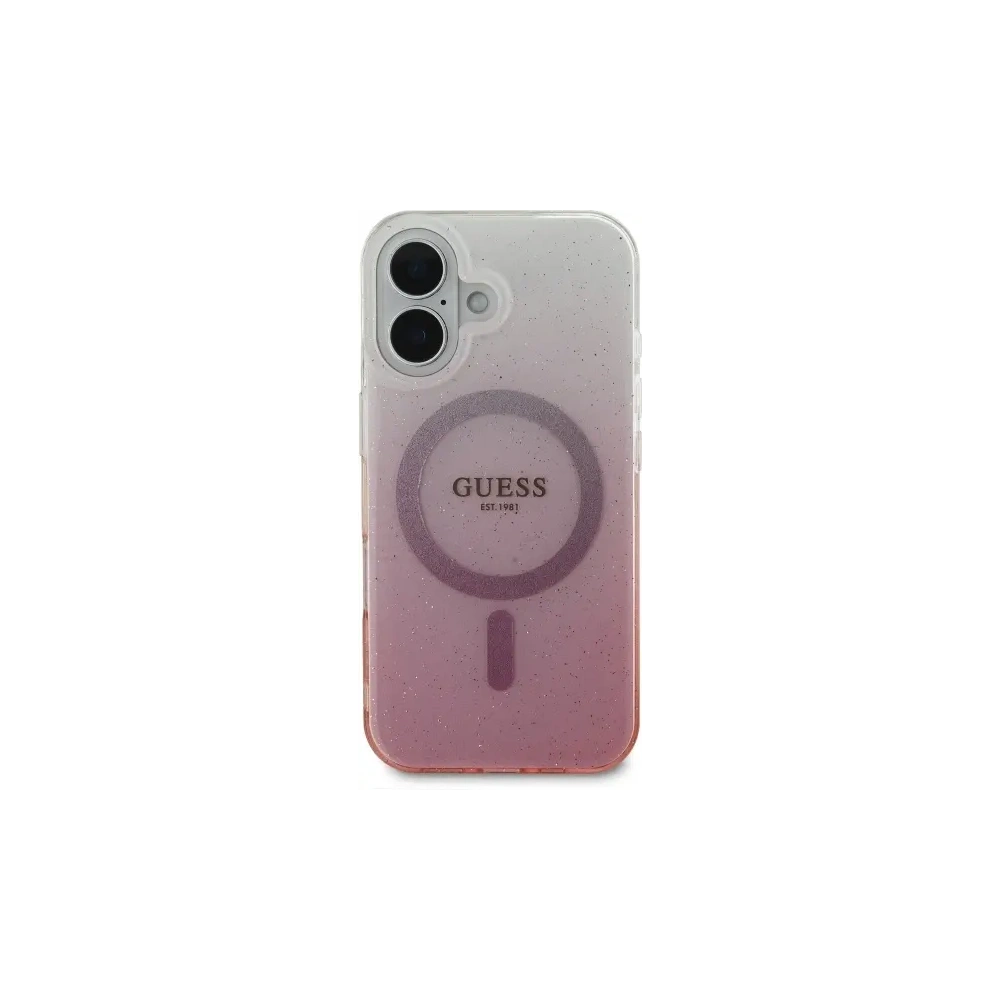 Hurtownia GSM - Etui Guess GUHMP16SHGRCELP Apple iPhone 16 hardcase IML Glitter Gradient MagSafe růžový/pink - GUE3655 - {ean13} - Hurt