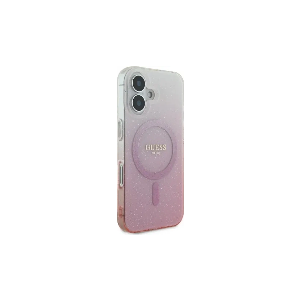 Hurtownia GSM - Etui Guess GUHMP16SHGRCELP Apple iPhone 16 hardcase IML Glitter Gradient MagSafe růžový/pink - GUE3655 - {ean13} - Hurt