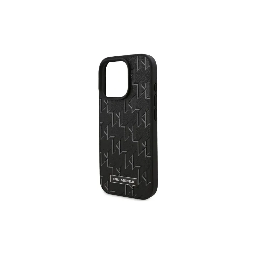 Hurtownia GSM - Karl Lagerfeld KLHMP16LPKHPORPK Apple iPhone 16 Pro husă din piele Monogram cu logo metalic MagSafe neagră - KLD21759 - {ean13} - Hurt