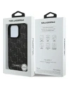 Hurtownia GSM - Karl Lagerfeld KLHMP16LPKHPORPK Apple iPhone 16 Pro husă din piele Monogram cu logo metalic MagSafe neagră - KLD21759 - {ean13} - Hurt
