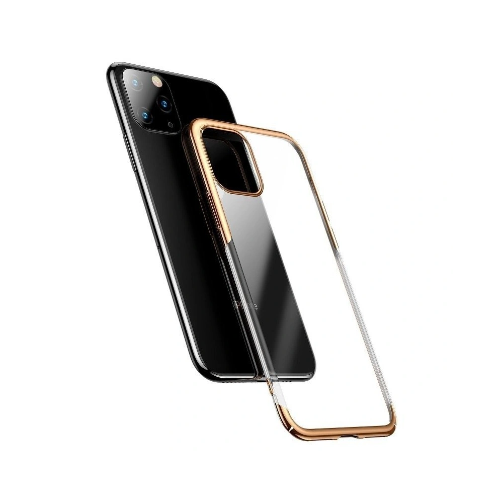 Hurtownia GSM - Przezroczyste etui ochronne Baseus Glitter Case do iPhone 11 6,1 (złote) - BSU1237GLD - {ean13} - Hurt