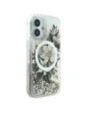 Wholesale Guess GUHMP16SLFMWTE Apple iPhone 16 hardcase Liquid Glitter Flower MagSafe beige - GUE3657 - {ean13} - Hurt
