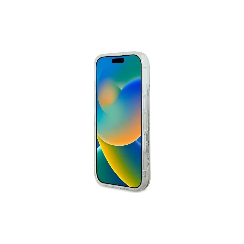 Hurtownia GSM - Guess GUHMP16SLFMWTE Apple iPhone 16 keménytok Folyékony Csillám Virág MagSafe bézs - GUE3657 - {ean13} - Hurt