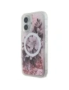 Hurtownia GSM - Etui Guess GUHMP16SLFMWTP Apple iPhone 16 hardcase Liquid Glitter Flower MagSafe różowy/pink - GUE3658 - {ean13} - Hurt