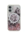 Hurtownia GSM - Etui Guess GUHMP16SLFMWTP Apple iPhone 16 hardcase Liquid Glitter Flower MagSafe różowy/pink - GUE3658 - {ean13} - Hurt