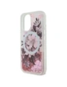 Wholesale Guess GUHMP16SLFMWTP Apple iPhone 16 hardcase Liquid Glitter Flower MagSafe pink - GUE3658 - {ean13} - Hurt