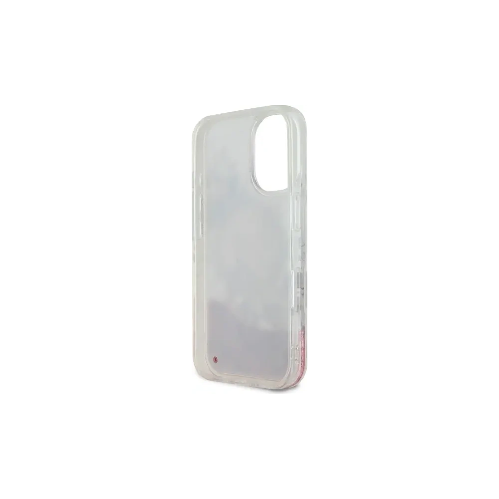 Wholesale Guess GUHMP16SLFMWTP Apple iPhone 16 hardcase Liquid Glitter Flower MagSafe pink - GUE3658 - {ean13} - Hurt