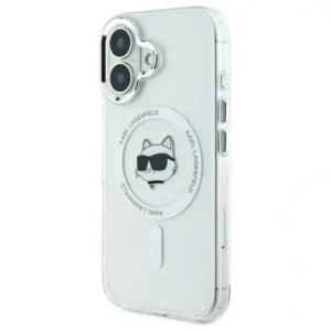 Hurtownia GSM - Karl Lagerfeld KLHMP16MHLSCHH Apple iPhone 16 Plus keménytok IML Metal Choupette Head MagSafe fehér - KLD21762 - {ean13} - Hurt