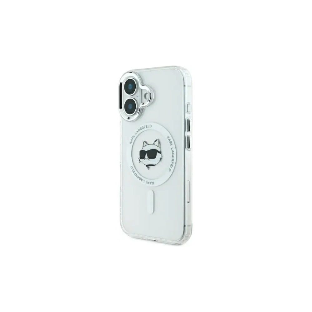 Hurtownia GSM - Karl Lagerfeld KLHMP16MHLSCHH Apple iPhone 16 Plus hardcase IML Metal Choupette Head MagSafe alb - KLD21762 - {ean13} - Hurt
