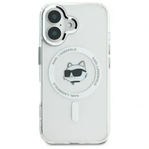 Hurtownia GSM - Karl Lagerfeld KLHMP16MHLSCHH Apple iPhone 16 Plus keménytok IML Metal Choupette Head MagSafe fehér - KLD21762 - {ean13} - Hurt