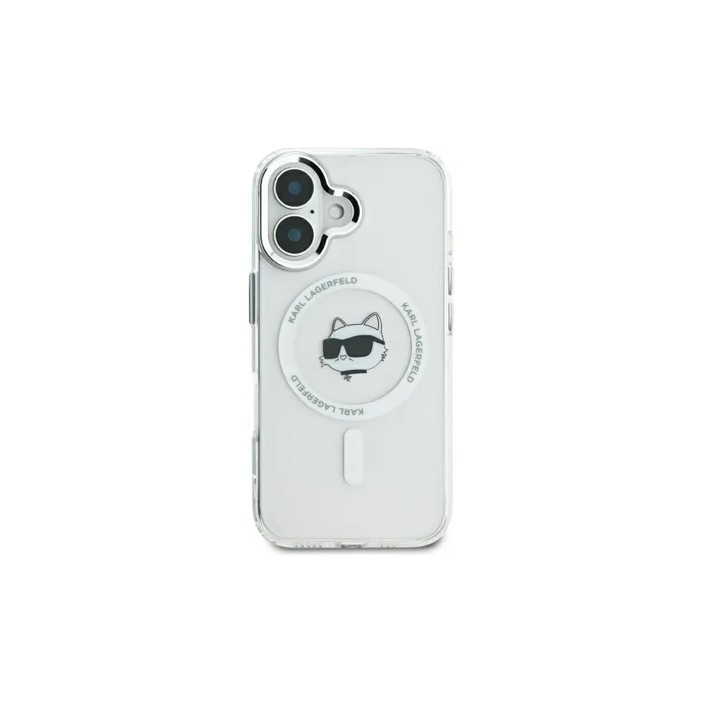 Hurtownia GSM - Karl Lagerfeld KLHMP16MHLSCHH Apple iPhone 16 Plus hardcase IML Metal Choupette Head MagSafe alb - KLD21762 - {ean13} - Hurt