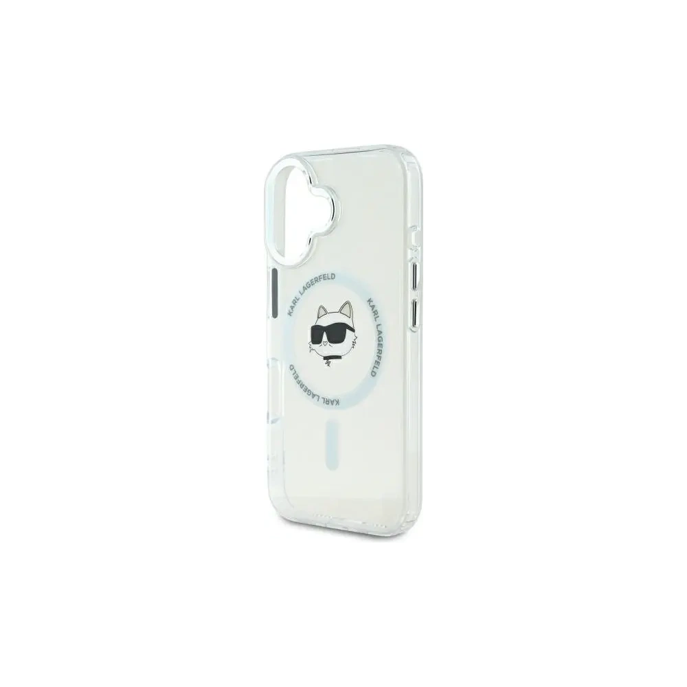 Hurtownia GSM - Karl Lagerfeld KLHMP16MHLSCHH Apple iPhone 16 Plus Hartschale IML Metall Choupette Kopf MagSafe weiß - KLD21762 - {ean13} - Hurt