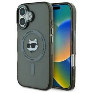 Hurtownia GSM - Karl Lagerfeld KLHMP16MHLSCHK Apple iPhone 16 Plus kemény tok IML Fém Choupette Fej MagSafe fekete - KLD21763 - {ean13} - Hurt