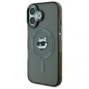 Hurtownia GSM - Karl Lagerfeld KLHMP16MHLSCHK Apple iPhone 16 Plus kemény tok IML Fém Choupette Fej MagSafe fekete - KLD21763 - {ean13} - Hurt
