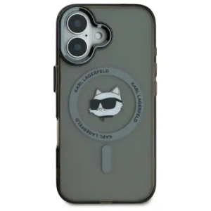 Hurtownia GSM - Karl Lagerfeld KLHMP16MHLSCHK Apple iPhone 16 Plus kemény tok IML Fém Choupette Fej MagSafe fekete - KLD21763 - {ean13} - Hurt
