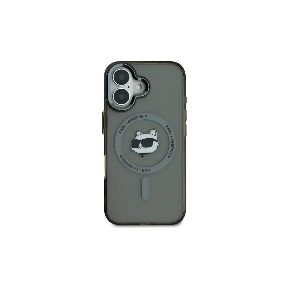 Hurtownia GSM - Karl Lagerfeld KLHMP16MHLSCHK Apple iPhone 16 Plus hardcase IML Metal Choupette Head MagSafe negru - KLD21763 - {ean13} - Hurt