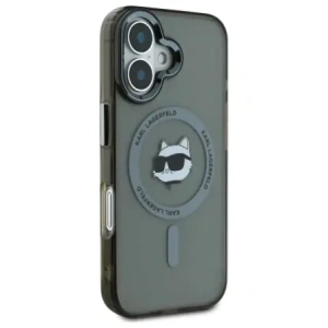 Hurtownia GSM - Karl Lagerfeld KLHMP16MHLSCHK Apple iPhone 16 Plus kemény tok IML Fém Choupette Fej MagSafe fekete - KLD21763 - {ean13} - Hurt